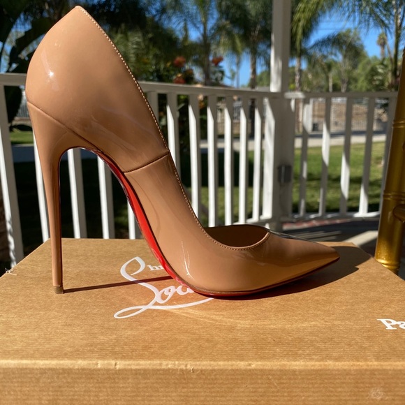 Christian Louboutin Shoes - Christian Louboutin So Kate 120 Nude Patent 37.5